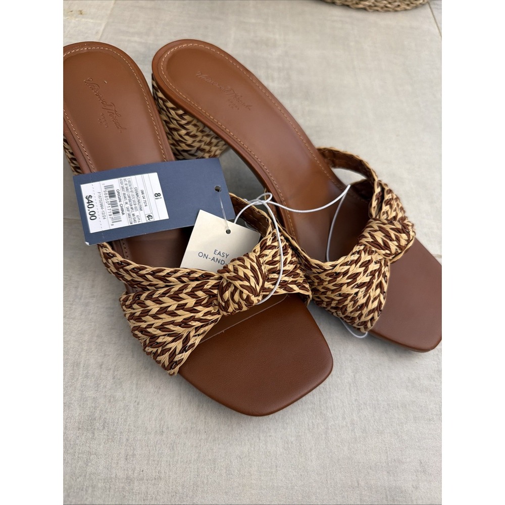 Women's Aaliyah Raffia Strappy Knot Sandal Heels - Universal Thread Size 8.5